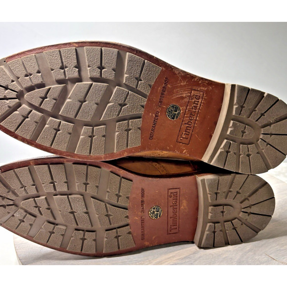 Timberland Men’s Tan Nubuck Wingtip Oxford Shoes Brogue Leather Lace-Up Size 9.5 - Picture 9 of 9